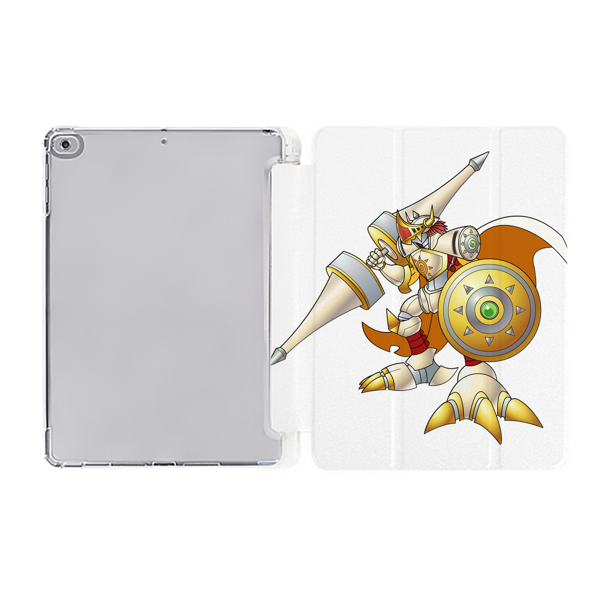 （画像用） Digimon デジタルモンスター/デジモン IPad ケース ペン収納付き 三つ折りスタンド PUレザー×シリコン 対応機種9.5/10.5/10.9インチ